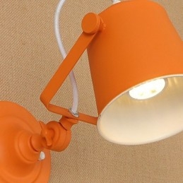 Wandleuchte aus lackiertem Stahl, dumme schwarze amerikanische Kaffeedekoration, Retro-Wandleuchte, Lichtschwertlampe an der Wand