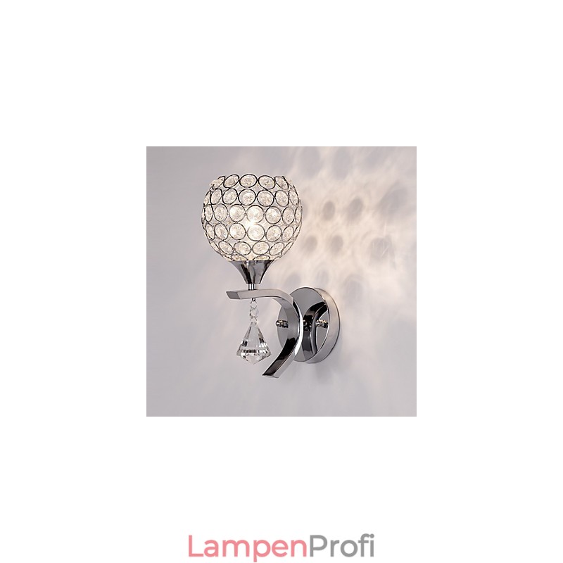 Max Crystal Moderne zeitgenössische galvanisierte Funktion für Kristall-Ambiente-Licht-Wandleuchten Wandleuchte