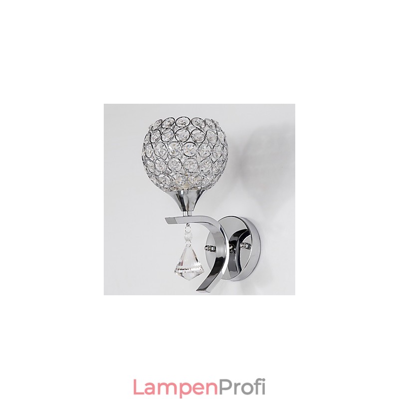 Max Crystal Moderne zeitgenössische galvanisierte Funktion für Kristall-Ambiente-Licht-Wandleuchten Wandleuchte