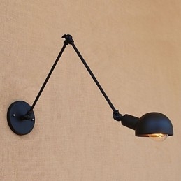 Einfache Vintage-Landhausmalerei für Wandleuchten im Mini-Stil mit Schwenkarm und Augenschutz, Umgebungslicht