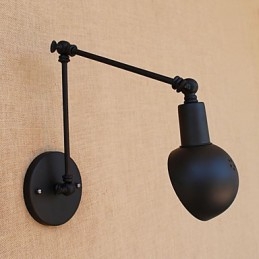 Einfache Vintage-Landhausmalerei für Wandleuchten im Mini-Stil mit Schwenkarm und Augenschutz, Umgebungslicht