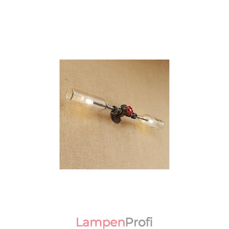 Retro Industrie Wind Designer Wasserflasche Lampe Wandleuchte Grau