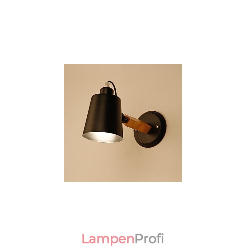 Vintage Holz Art Deco Metall Metall Rustikale Wandleuchte Wohnzimmer Esszimmer Flur Wandlampe Schwarz Weiß Optional