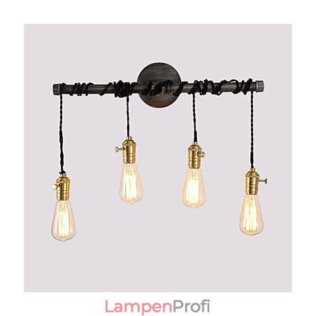 Vintage Industrielle Rohrwandleuchten mit Schalter Kreative Lichter Restaurant Cafe Bar Dekorationsbeleuchtung mit 4 Lichtern Lackiertes Finish Vintage Industrielle Rohrwandleuchten mit Schalter Kreative Lichter Restaurant Cafe Bar Dekorationsbeleuchtung mit 4 Lichtern Lackiertes Finish