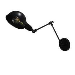 Eisen-Wandlampe, faltbar, schwarz, einfache Retro-Wandlampe, Einzelkopf, dekorative Wandlampe im europäischen Stil