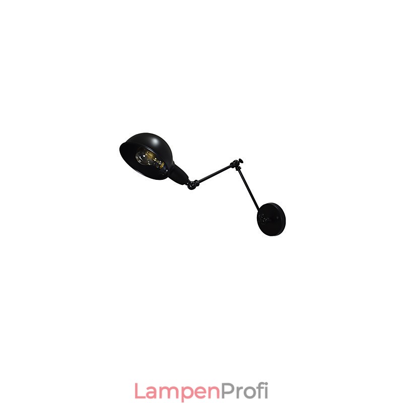 Eisen-Wandlampe, faltbar, schwarz, einfache Retro-Wandlampe, Einzelkopf, dekorative Wandlampe im europäischen Stil