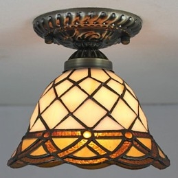 Europäische ländliche kreative Kunst Buntglas absorbieren Kuppellampe Licht