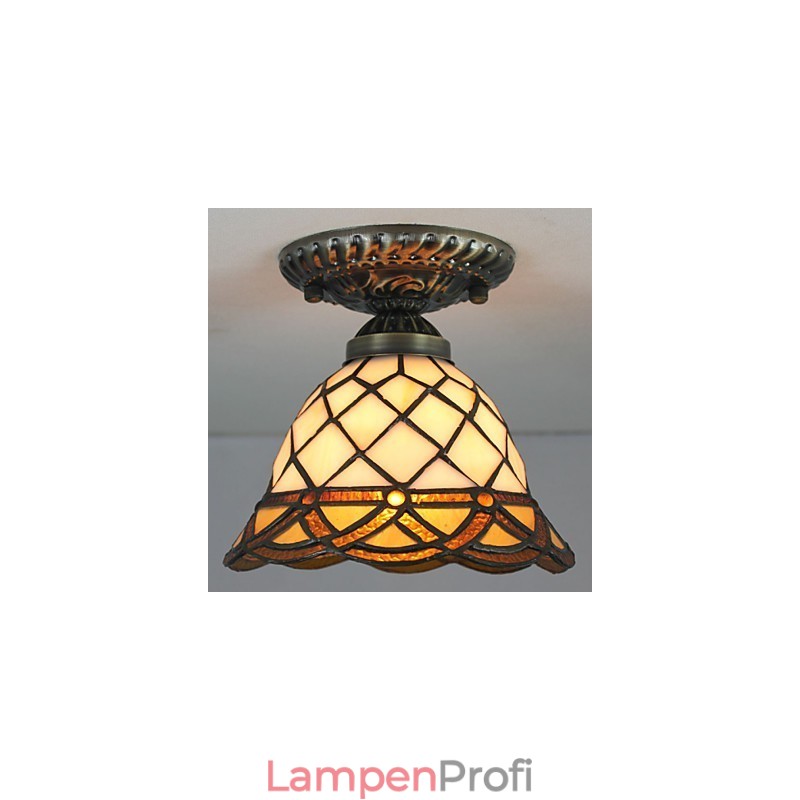 Europäische ländliche kreative Kunst Buntglas absorbieren Kuppellampe Licht
