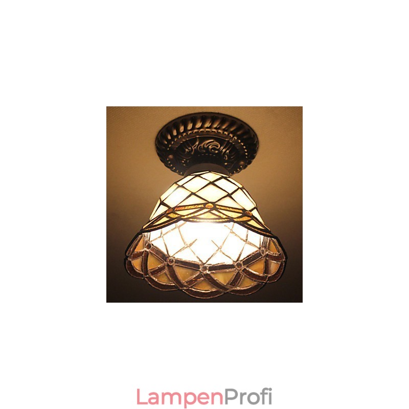 Europäische ländliche kreative Kunst Buntglas absorbieren Kuppellampe Licht