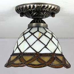 Europäische ländliche kreative Kunst Buntglas absorbieren Kuppellampe Licht