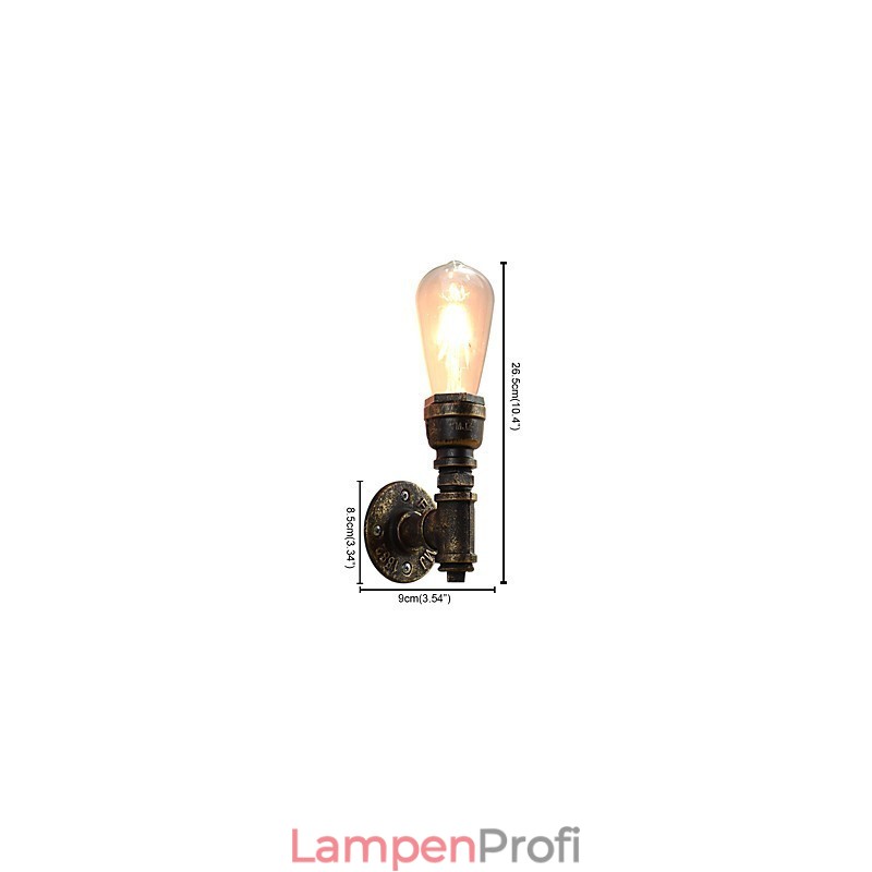 Wandleuchte Wandleuchten Wand Eisen Wandlampe dumm schwarz Lichtschwert Lampe an der Wand