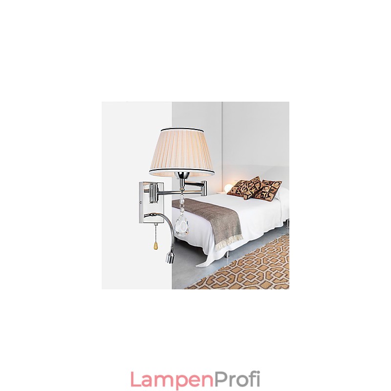 Wandleuchte Modern Zeitgenössisch Rustikal Lodge Modern Zeitgenössisch Landhaus Chrom Funktion für Kristall Schwenkarm