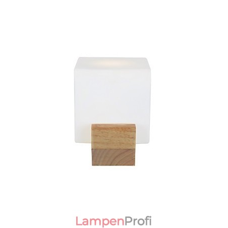 Einfache Wandlampe, Nachttischlampe mit Glasschirm und Massivholz für Schlafzimmer, Kommode, Wohnzimmer, Babyzimmer, Studentenwohnheim, Couchtisch, Bücherregal