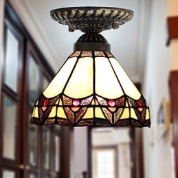 Europäische ländliche kreative Kunst Buntglas absorbieren Kuppellampe Licht