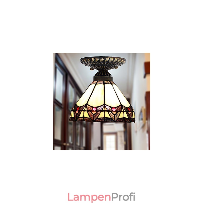 Europäische ländliche kreative Kunst Buntglas absorbieren Kuppellampe Licht