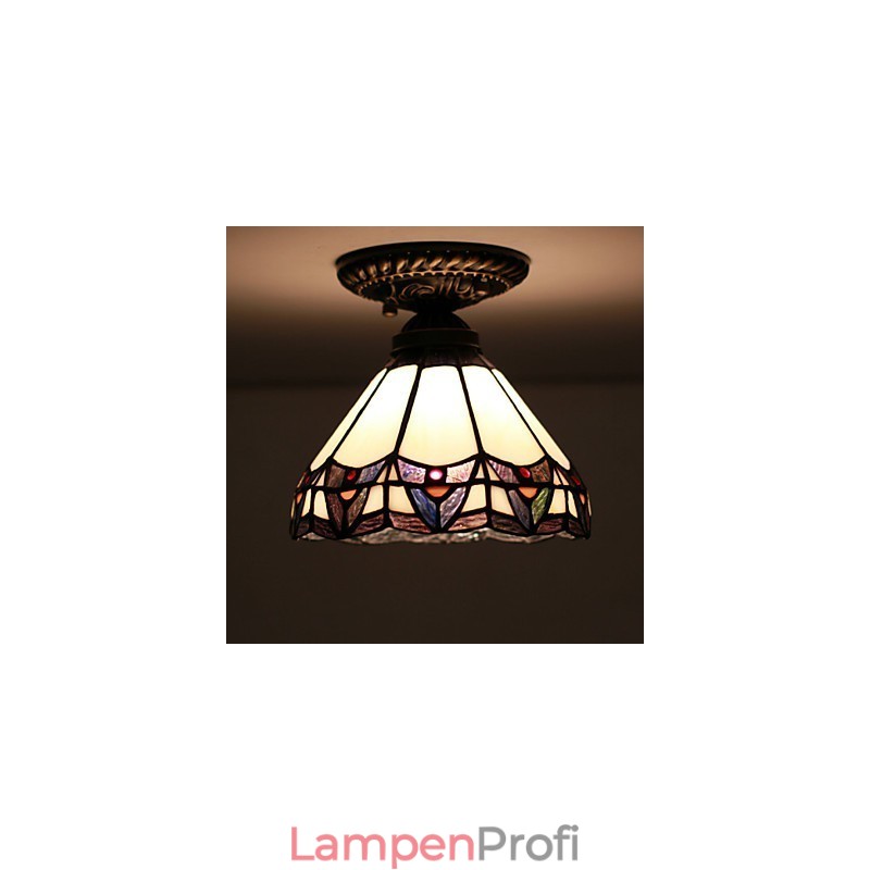 Europäische ländliche kreative Kunst Buntglas absorbieren Kuppellampe Licht