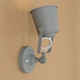 Wandleuchte aus lackiertem Stahl, dumme schwarze amerikanische Kaffeedekoration, Retro-Wandleuchte, Lichtschwertlampe an der Wand