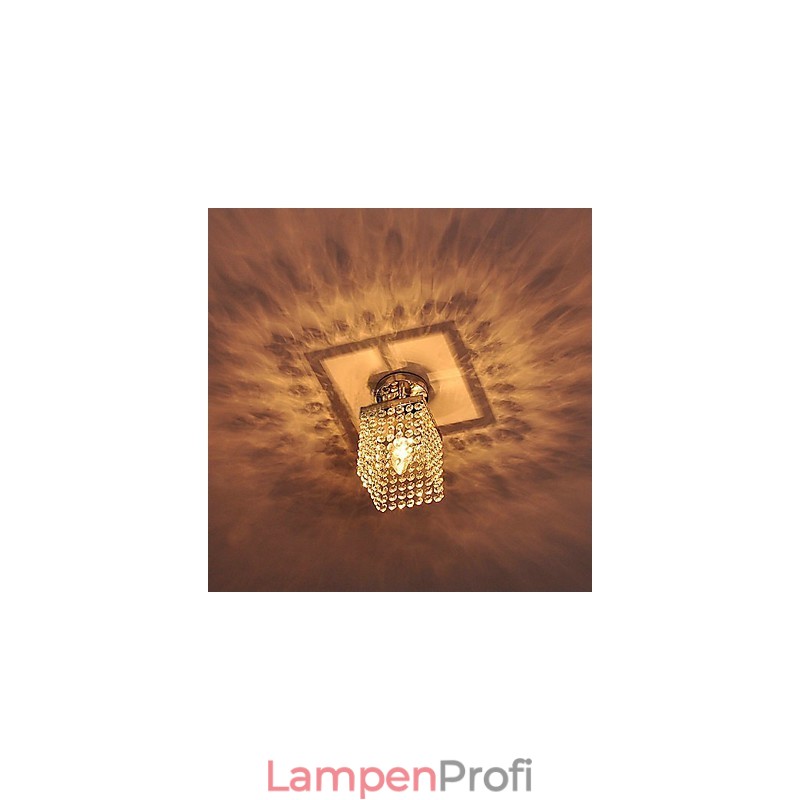 Moderne zeitgenössische Kristall Mini-Stil Malerei Flush Mount