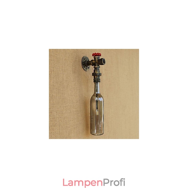 Rauchgraue Wasserflaschen-Wandlampe