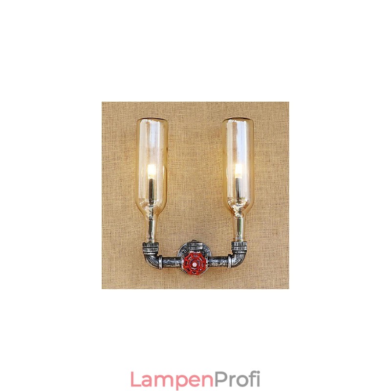 Retro Industrielle Windschalter Wasserflasche Wandlampe Wandleuchte Bernstein