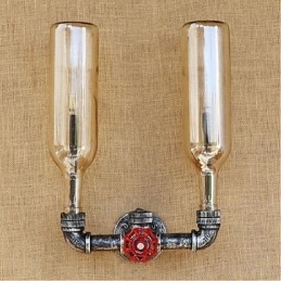 Retro Industrielle Windschalter Wasserflasche Wandlampe Wandleuchte Bernstein
