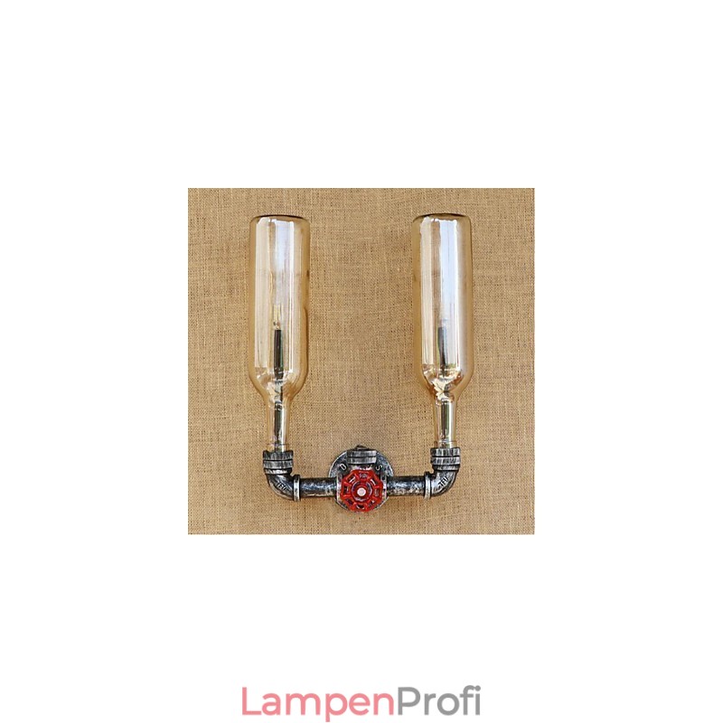 Retro Industrielle Windschalter Wasserflasche Wandlampe Wandleuchte Bernstein