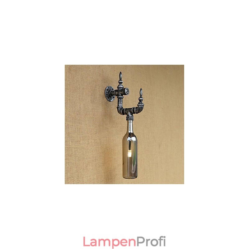 Retro Nostalgie Mit Schalter Cafe Bar Restaurant Gang Wasser Rohr Flasche Wand Lampe