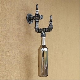 Retro Nostalgie Mit Schalter Cafe Bar Restaurant Gang Wasser Rohr Flasche Wand Lampe
