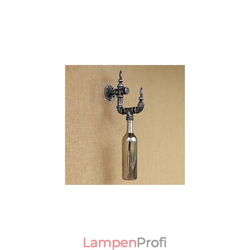 Retro Nostalgie Mit Schalter Cafe Bar Restaurant Gang Wasser Rohr Flasche Wand Lampe