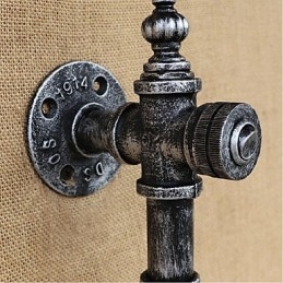 Retro Nostalgie Mit Schalter Cafe Bar Restaurant Gang Wasser Rohr Flasche Wand Lampe