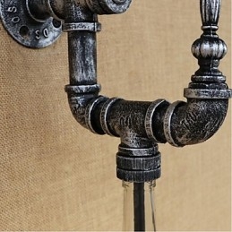 Retro Nostalgie Mit Schalter Cafe Bar Restaurant Gang Wasser Rohr Flasche Wand Lampe