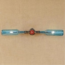 Retro American Village Creative Industry Wind Designer Wasserflasche Wandleuchte Wandleuchte Blau