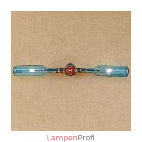 Retro American Village Creative Industry Wind Designer Wasserflasche Wandleuchte Wandleuchte Blau