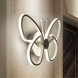 Moderne Wandleuchten Schmetterlingsform Kreative Metall Acryl Wohnzimmer Flur Schlafzimmer Hotelzimmer Nachttischlampe