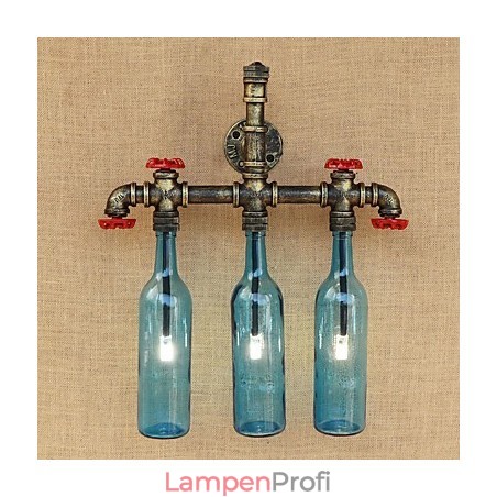 Retro Industrielle Wind Schalter Wasserflasche Wandleuchte Wandleuchte Blau Retro Industrielle Wind Schalter Wasserflasche Wandleuchte Wandleuchte Blau