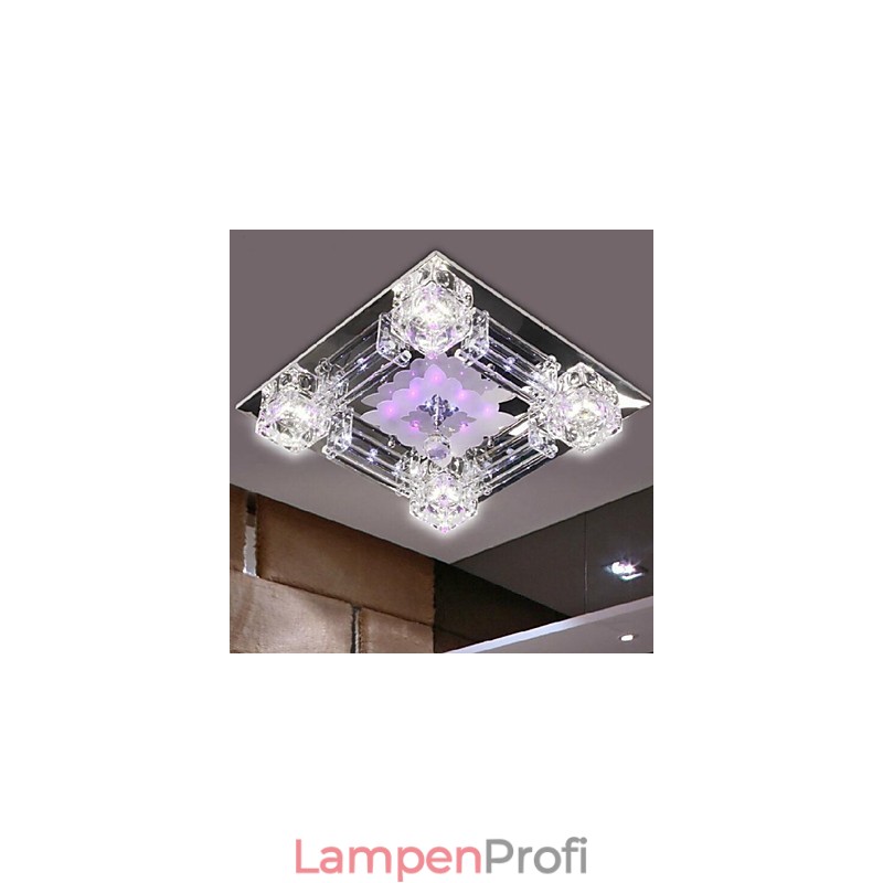 Moderne zeitgenössische Kristall galvanisierte Glas Flush Mount
