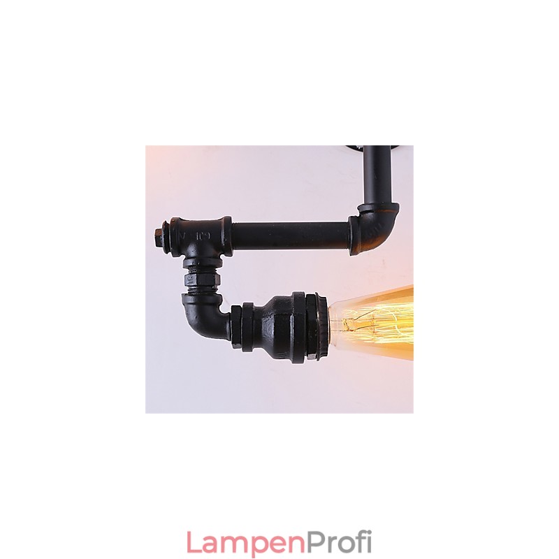 3 Köpfe Vintage Industrielle Rohr Wandleuchten Schwarz Kreative Lichter Restaurant Cafe Bar Dekoration Beleuchtung