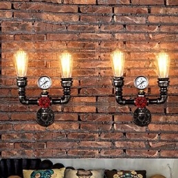 2 Köpfe Vintage Industrielle Metall Wandleuchten Restaurant Cafe Bar Dekoration Beleuchtung