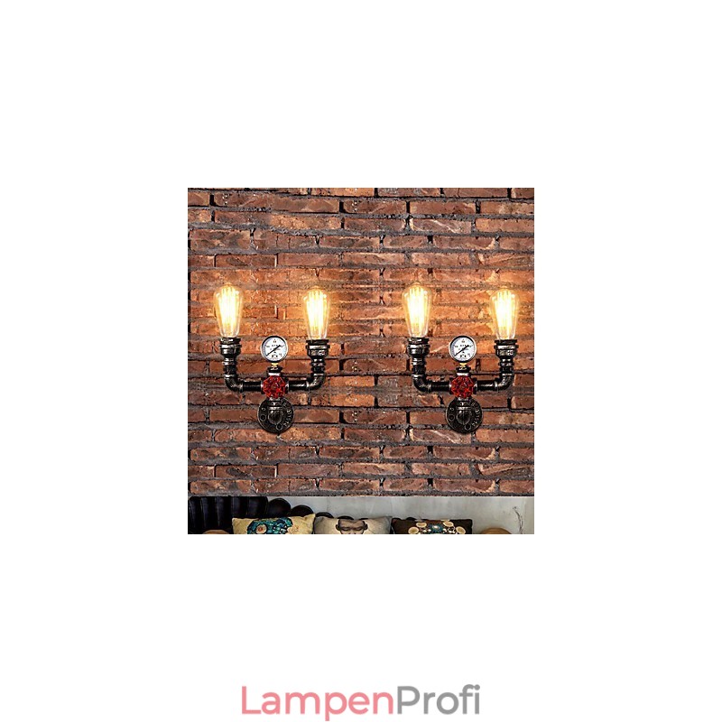 2 Köpfe Vintage Industrielle Metall Wandleuchten Restaurant Cafe Bar Dekoration Beleuchtung
