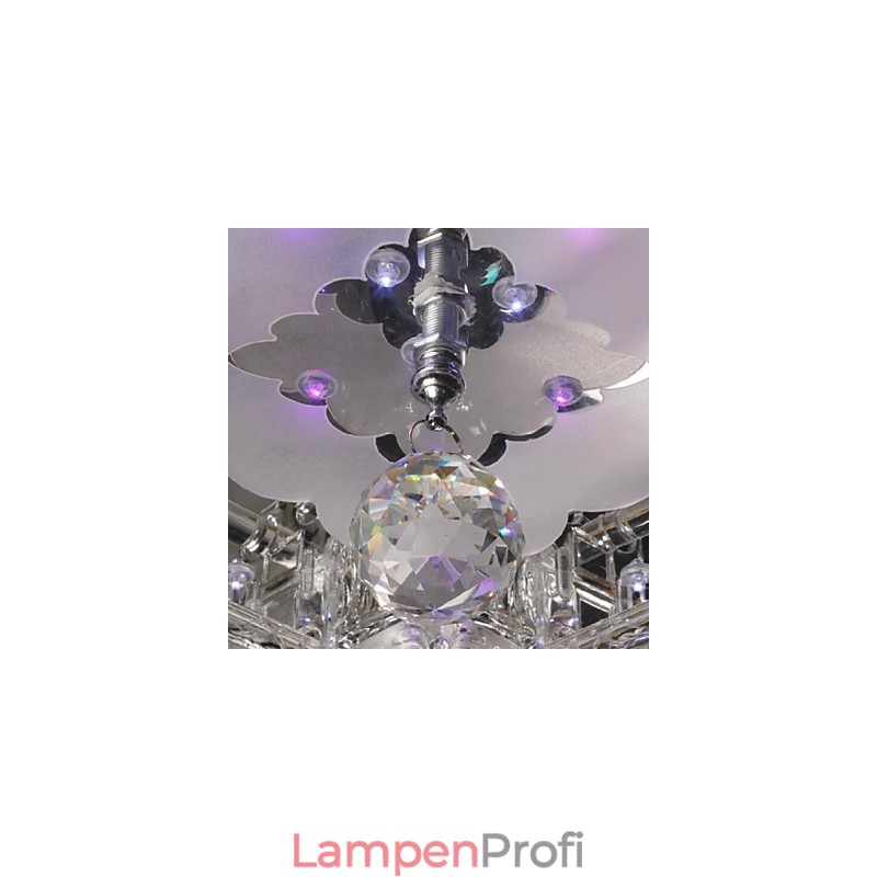 Moderne zeitgenössische Kristall galvanisierte Glas Flush Mount