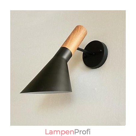 Moderne einfache Wohnzimmer Bett Schmiedeeisen Imitation Holz Wandleuchte