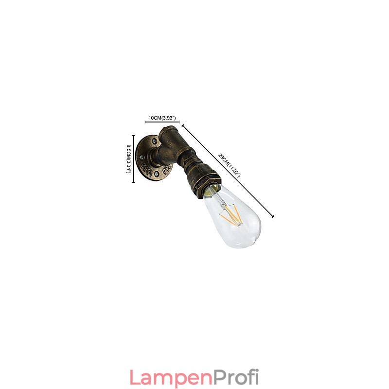 Wandleuchte Wandleuchten Wand Eisen Wandlampe dumm schwarz Lichtschwert Lampe an der Wand