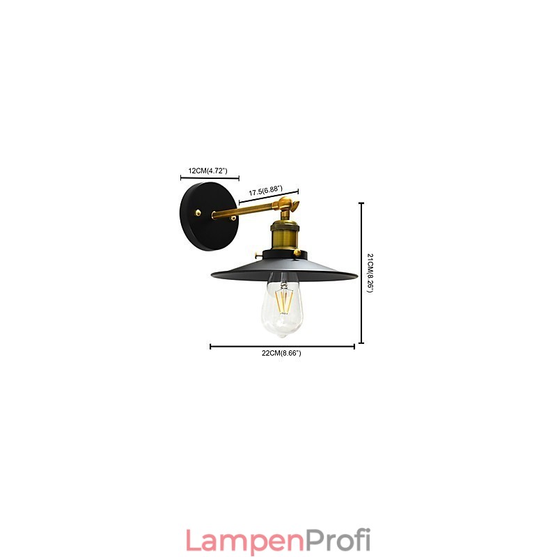 Wandleuchte aus Eisen mit einfacher Wandfarbe