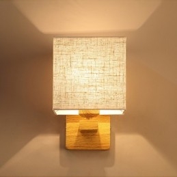 Minimalistische Massivholz Tischlampe Nachttischlampe