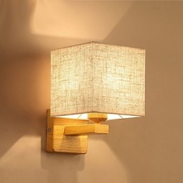 Minimalistische Massivholz Tischlampe Nachttischlampe