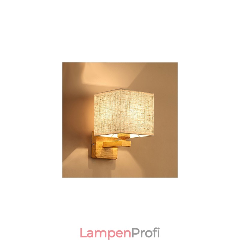 Minimalistische Massivholz Tischlampe Nachttischlampe