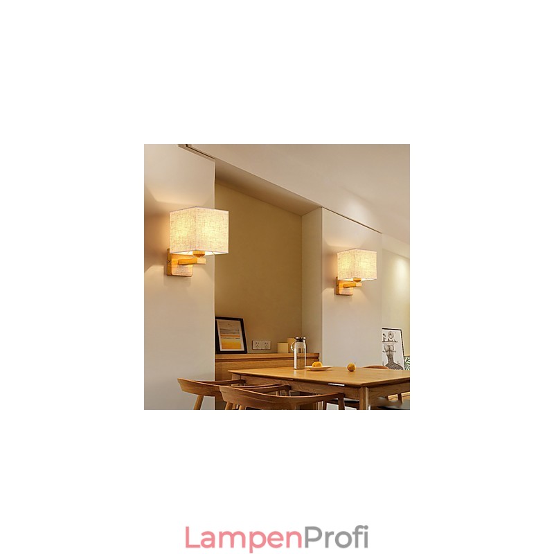Minimalistische Massivholz Tischlampe Nachttischlampe