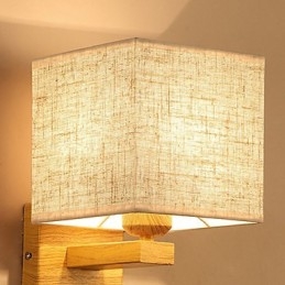 Minimalistische Massivholz Tischlampe Nachttischlampe