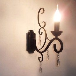 Kristallkerzenlampe Eisen Kreative Persönlichkeit Korridor Treppenhaus Dekoration Nachttischlampe Wandleuchte