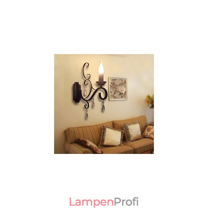 Kristallkerzenlampe Eisen Kreative Persönlichkeit Korridor Treppenhaus Dekoration Nachttischlampe Wandleuchte